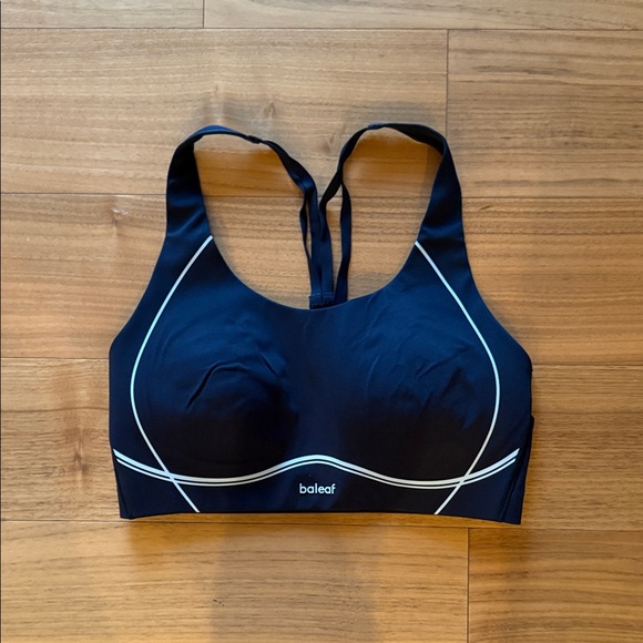 Baleaf Women's Navy Sports Bra with White Accents - Picture 1 of 1